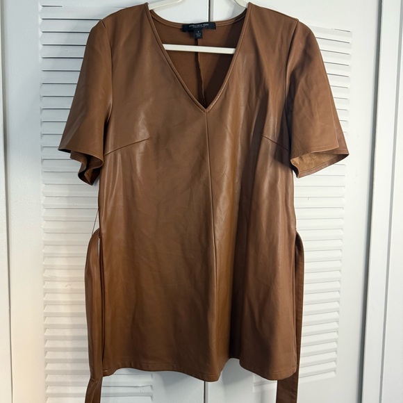 Marc New York Tan Leather top - Picture 2 of 4